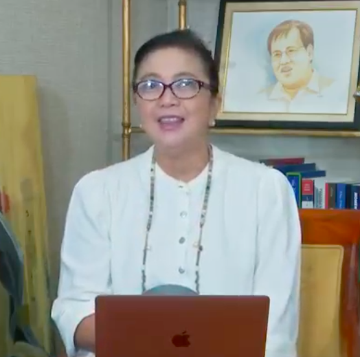 Screengrab of Vice President Leni Robredo at the Office of the Vice President