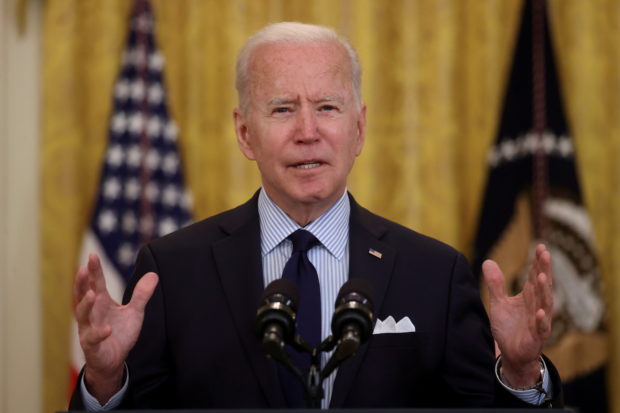 U.S. President Joe Biden delivers remarks on the April jobs report from the East Room of the White House in Washington, U.S., May 7, 2021.  REUTERS/Jonathan Ernst/File Photo