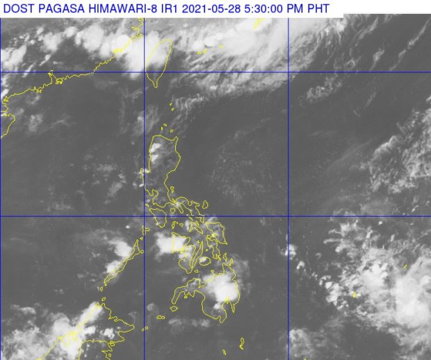 Satellite image of the LPA outside the Philippine Area of Responsibility. Image from Pagasa