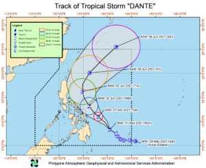 'Dante' Intensifies Into Tropical Storm; Another LPA Spotted Outside ...