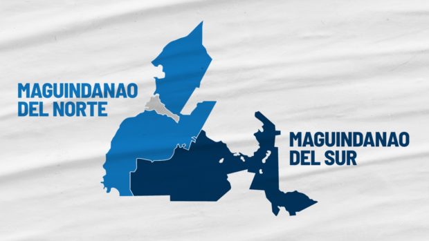 Graphic representation of the division of the province of Maguindanao, Maguindanao del Sur, Maguindanao del Norte