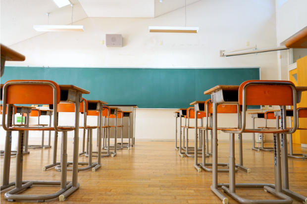 Empty classroom stock photo. STORY: 6 Cavite teachers facing probe for ‘grooming’ minors