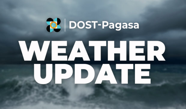 The southwest monsoon will bring cloudy skies with scattered rain, thunder, and lightning to western parts of the country on Saturday, according to the Philippine Atmospheric, Geophysical and Astronomical Services Administration (Pagasa).