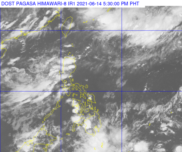 Satellite image of TS Dante. Image from Pagasa