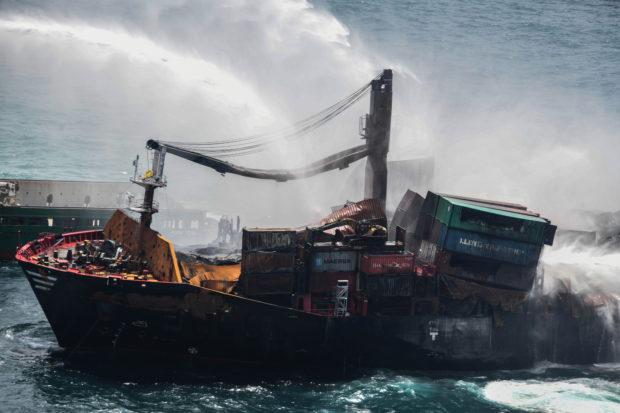 Chemical cargo ship sinks off Sri Lanka, fouling rich fishing waters