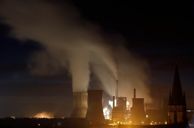 Smoke and steam billows from power plant from the Emile Huchet Power Station operated by UNIPER in Carling