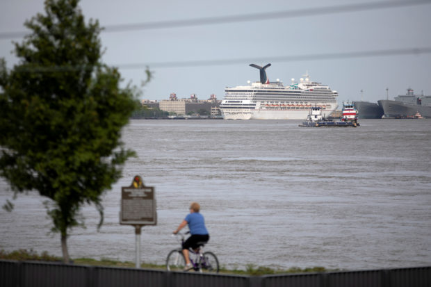 Carnival Valor cruise ship docked in New Orleans amid outbreak of the coronavirus disease