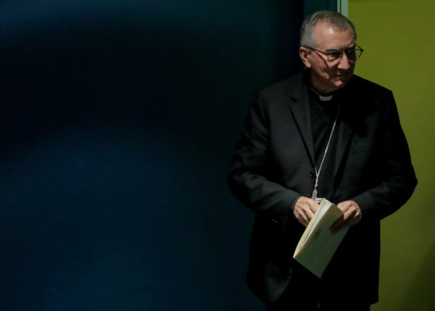 Secretary of State of the Holy See Cardinal Pietro Parolin arrives to address the 74th session of the United Nations General Assembly at U.N. headquarters in New York City, New York