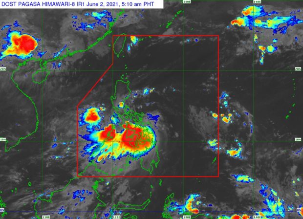 Track of TS Dante. Satellite image from Pagasa