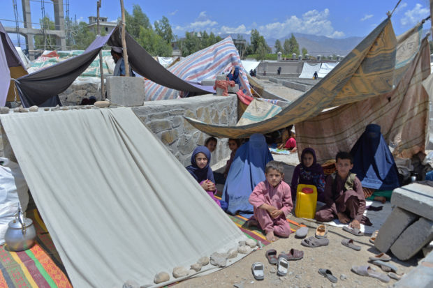 displaced afghan families