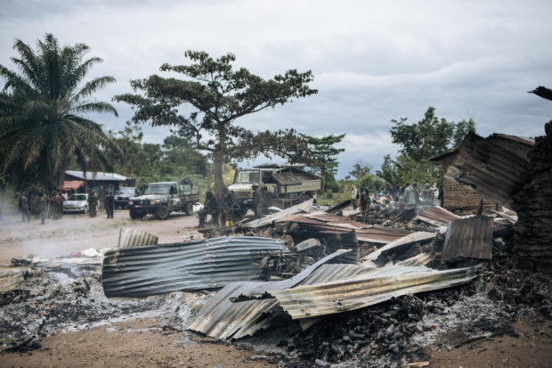 burnt houses dr congo unrest