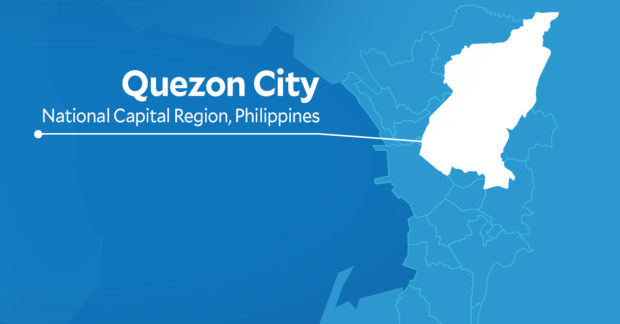 Quezon City map. STORY: Fire leaves 100 families homeless in QC