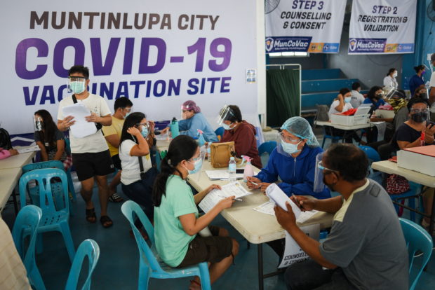 Muntinlupa eyes vaccination of 8,000 individuals a day from Nov 29-Dec 1