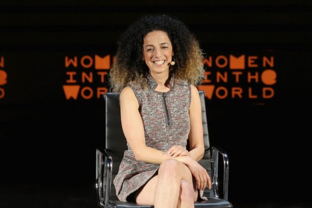 In this file photo taken on April 7, 2016 Journalist Masih Alinejad speaks onstage at My Stealthy Freedom during Tina Brown's 7th Annual Women In The World Summit at David H. Koch Theater at Lincoln Center in New York City. - Four Iranian nationals were indicted on July 13, 2021 on charges of plotting to abduct a journalist in New York, the Justice Department said. US-based journalist and activist Masih Alinejad, who is of Iranian descent and is an outspoken critic of the Tehran government, appeared to confirm on Twitter that she was the target of the alleged plot. 