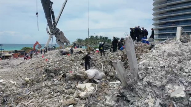 Search and rescue teams on Tuesday pulled the remains of eight more victims from the ruins of a Florida condominium tower as they were able to penetrate more of the disaster site after demolishing a fragile section that had remained standing.