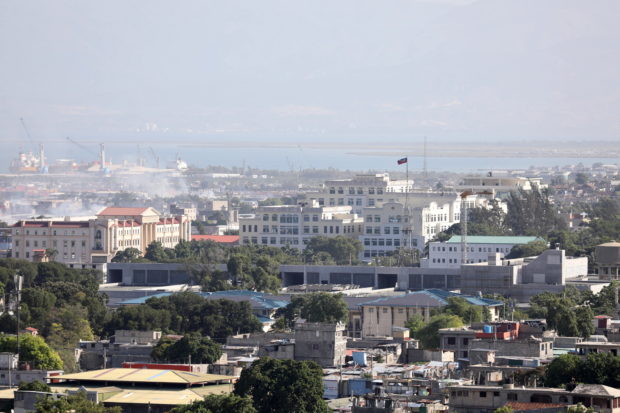 A view of the area around Champs de Mar near the presidential palace, in Port-au-Prince