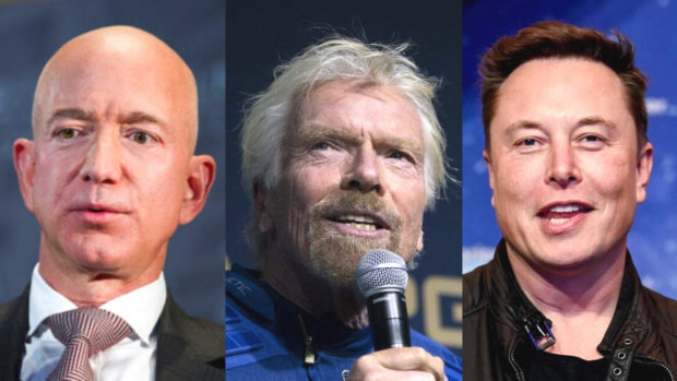Jeff Bezos, Richard Branson, Elon Musk