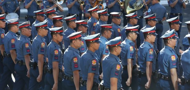 The photo shows the police force and the DILG is eyeing a review of investigators' training and selection process stressing the need for them to be well-versed in criminal law courtesy resignation review