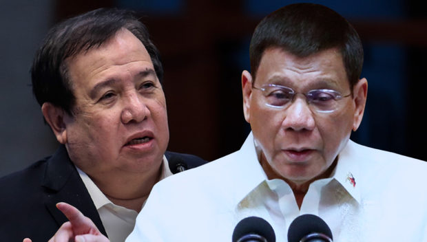 Senator Richard Gordon accused President Rodrigo Duterte of being a “bully” as he challenged him to “do [his] worst” against the lawmaker.