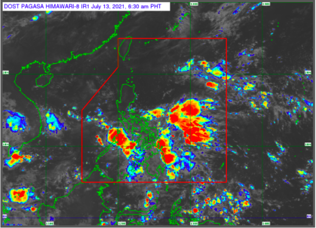 Weather satellite image as of 6:30 AM. Image from Pagasa