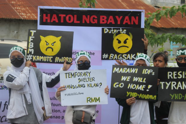 Maranao activists and groups of internally displaced persons