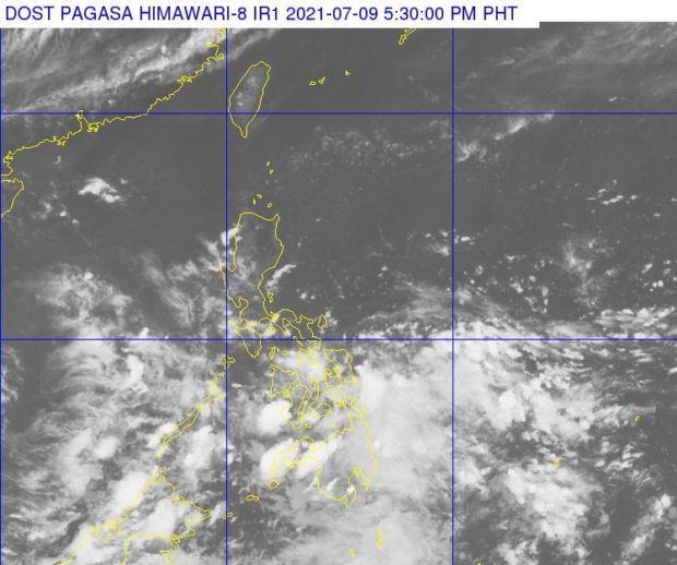 Latest weather satellite image from Pagasa indicate clear weather in Luzon over the weekend. Image from Pagasa