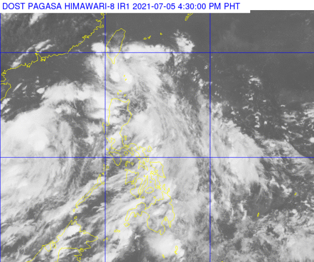 Weather satellite image as of 4PM. Image from Pagasa