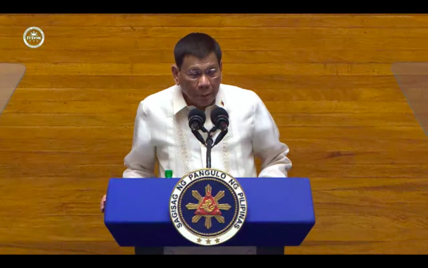 President Duterte asked Congress to pass a law providing free legal assistance to military, police and uniformed personnel.