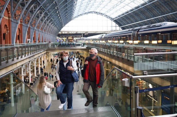 Arrivals at St Pancras International station in London
