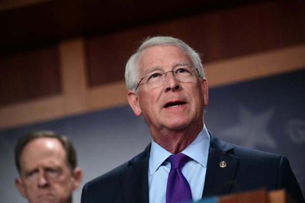 Roger Wicker (R-MS) speaks during a news conference to introduce the Republican infrastructure plan, at the U.S. Capitol in Washington, U.S.
