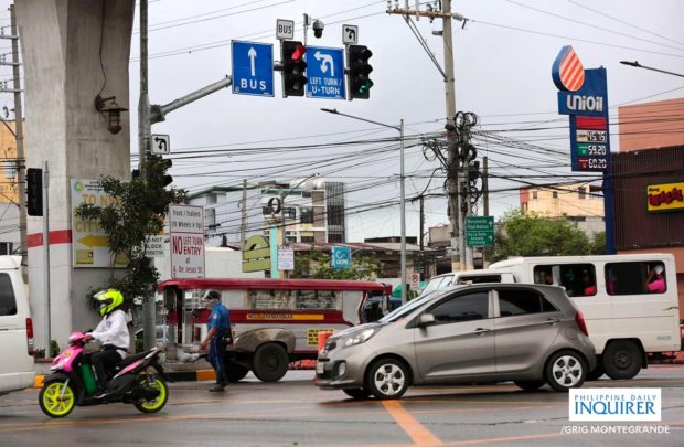 Vehicles at EDSA intersection STORY: Single-ticketing system for entire Metro Manila soon