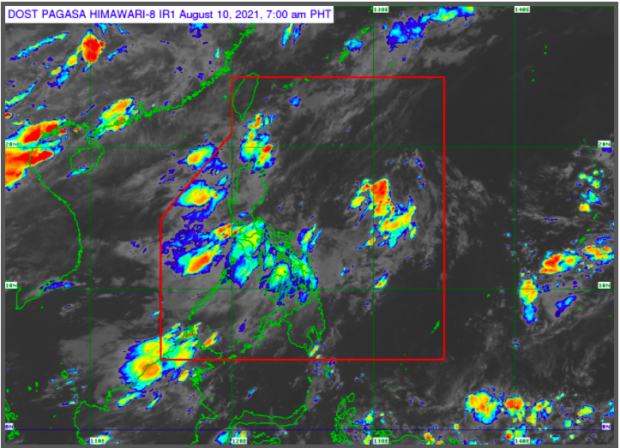 New LPA affecting weather conditions. Image from Pagasa