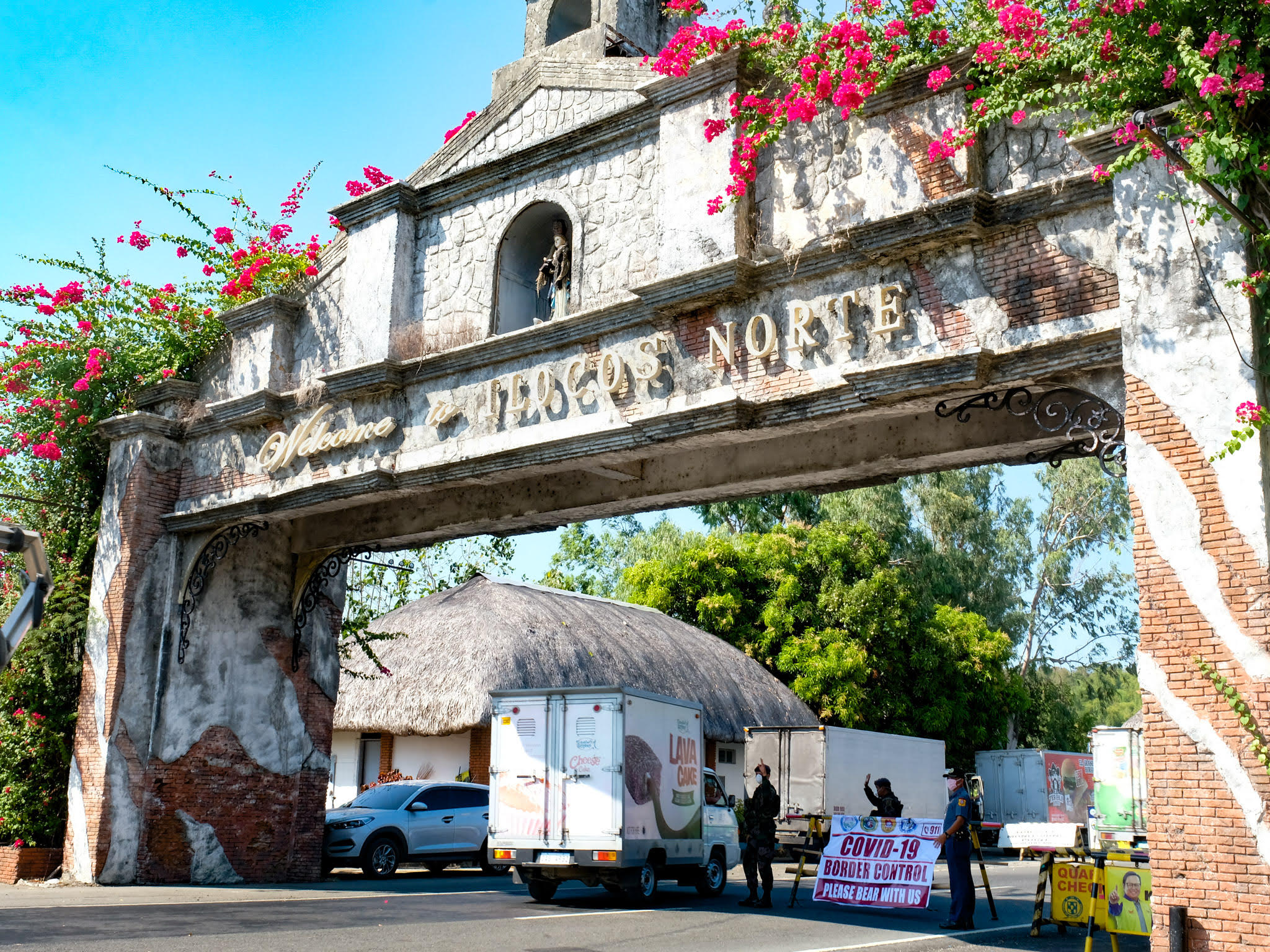 A strict border checkpoint is set up in Ilocos Norte to contain the spread of COVID-19