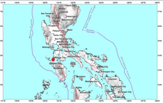 earthquake hits Calatagan, Batangas