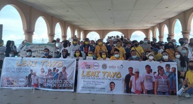 Groups in Quezon launch campaign to urge Robredo to run for president