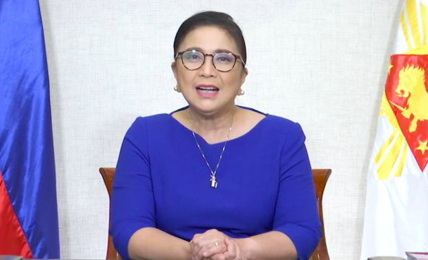 Vice President Leni Robredo during her 2021 Ulat sa Bayan. Screengrab from OVP
