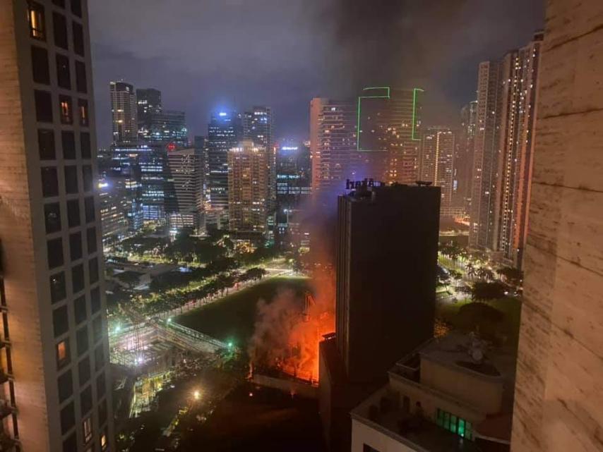 Fire caused by gas explosion hits Taguig's BGC
