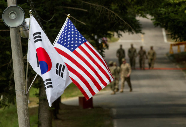 us south korea flags