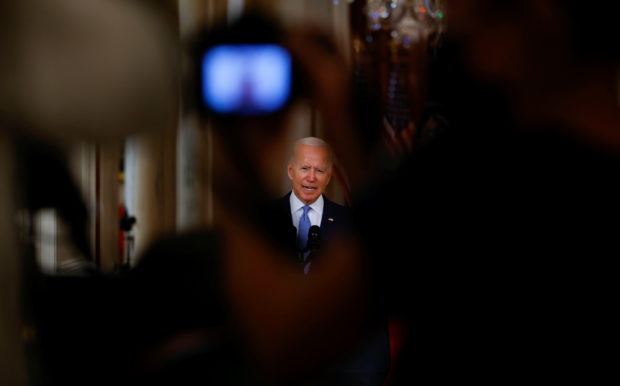 U.S. President Biden speaks about Afghanistan at the White House in Washington