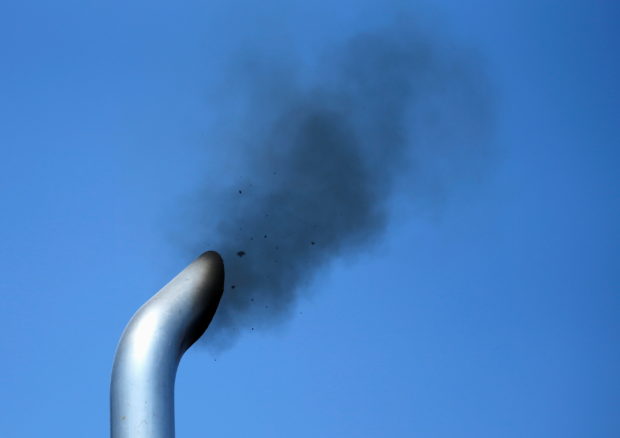 A truck engine is tested for pollution exiting its exhaust pipe near the Mexican-U.S. border in Otay Mesa, California September 10, 2013. REUTERS/Mike Blake/