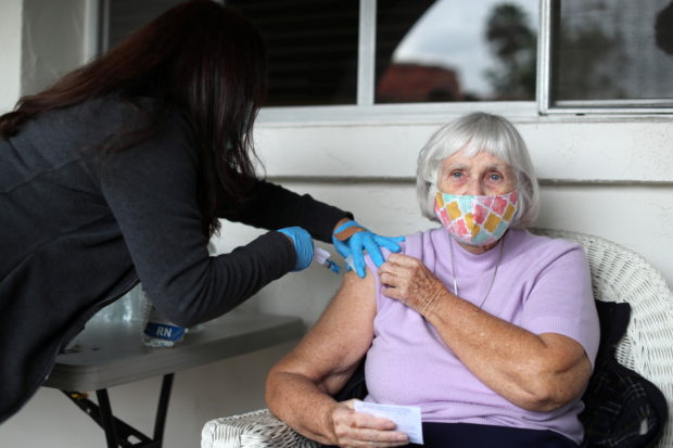 COVID-19 vaccination drive for retired nuns at the Sisters of St. Joseph of Carondelet independent living center in Los Angeles