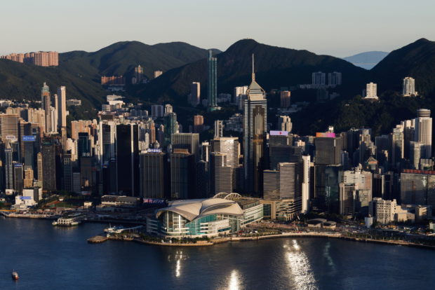 FILE PHOTO: A general view of skyline buildings, in Hong Kong