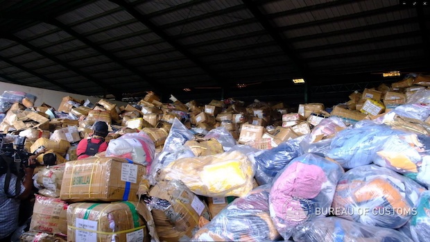 Counterfeit goods inside warehouse