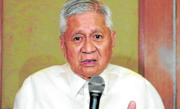 Former Foreign Affairs Secretary Albert del Rosario. STORY: Del Rosario warns of losing West Philippine Sea