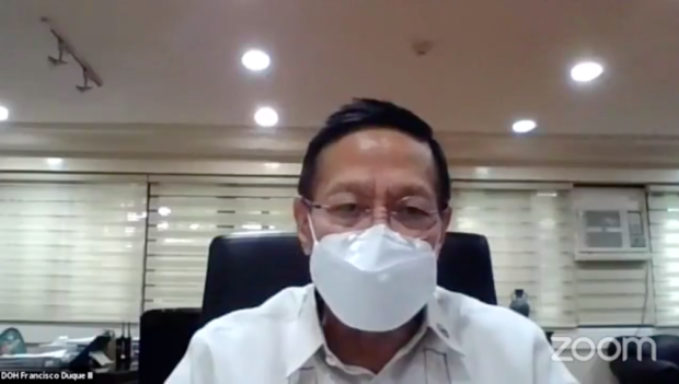 Health Secretary Francisco Duque III. Screengrab from Senate livestream