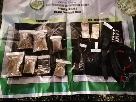 Seized dried marijuana during buy-bust operation in Cauayan City