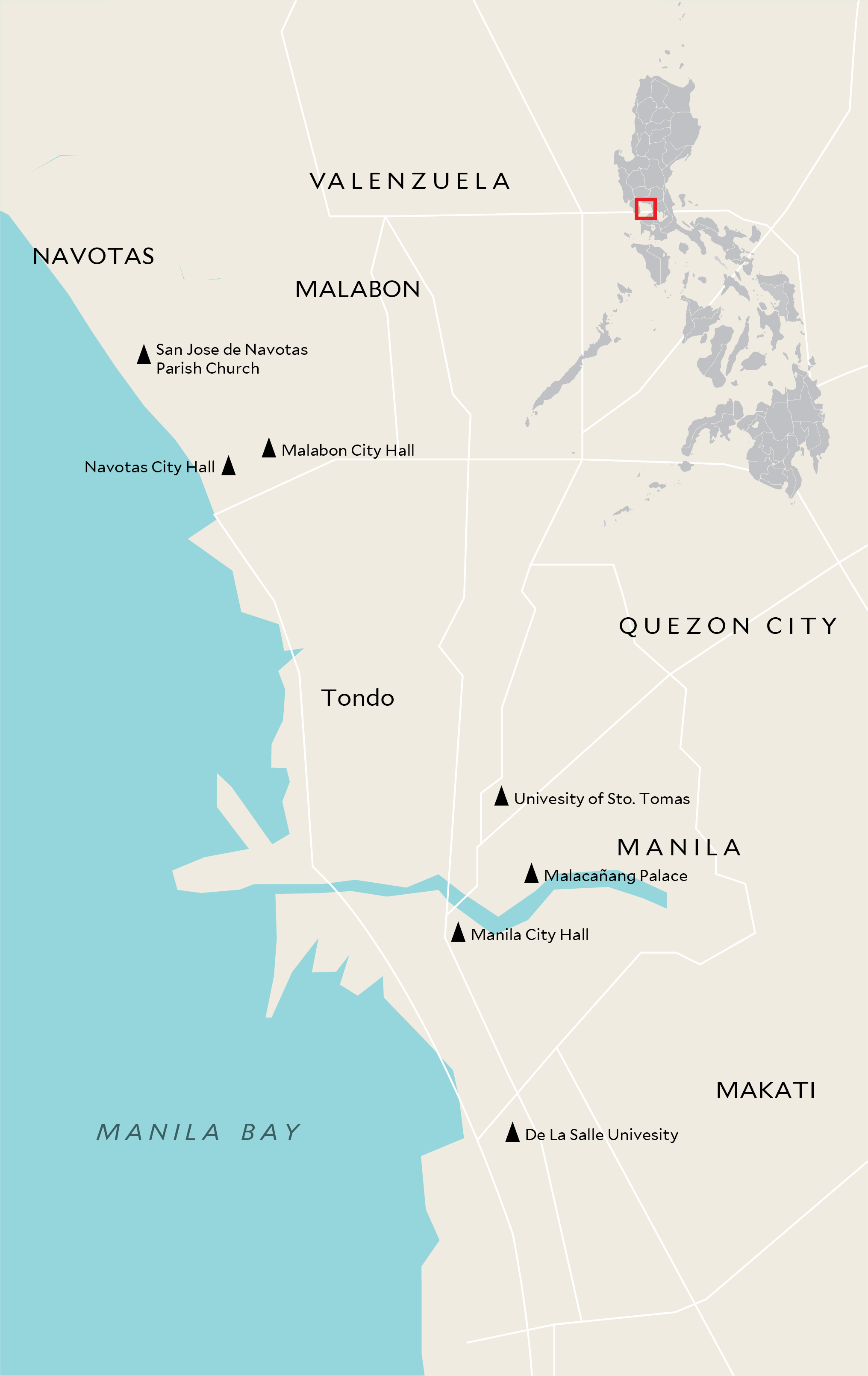 Settlements built close to Manila Bay