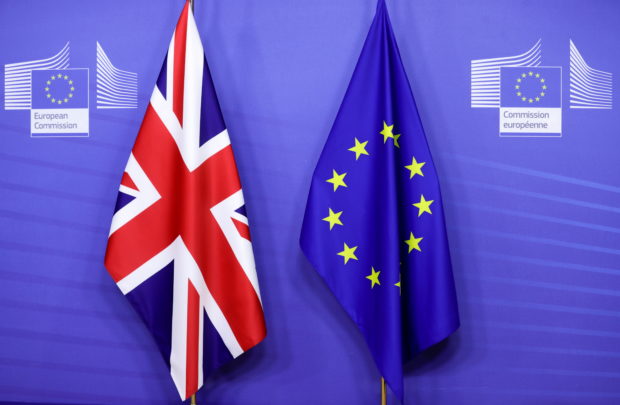 uk and eu flags