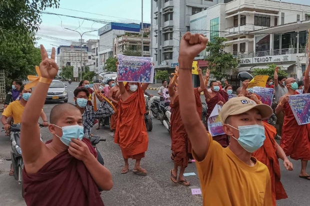 pro democracy buddhist monks
