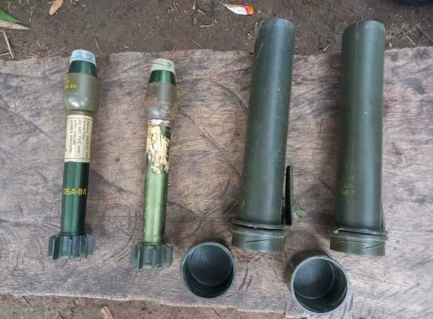 A former New People's Army rebel turned over these rifle grenades to Tarlac authorities. 
